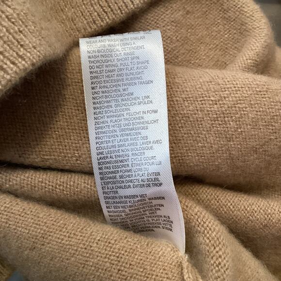 Crush Cashmere Camel Tan Cashmere Side Slit Midi Sweater Skirt 1 S - Picture 7 of 8